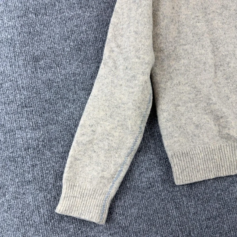 Banana Republic Sweater Mens Medium Beige Lambswool Crewneck Knit Pullover